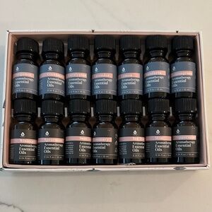 Aromatherapy Essential Oils Set - Black Bottles